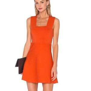 A.L.C. Bright Orange Flare Cocktail Dress